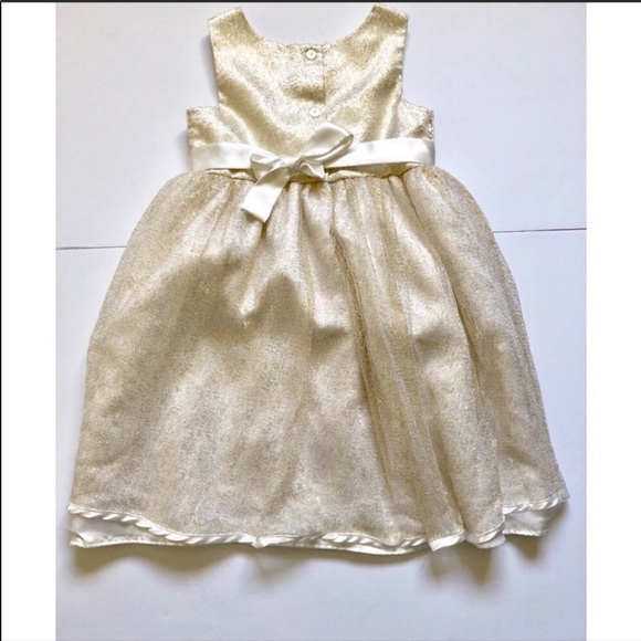 Youngland Dresses Youngland Gold Cream Girls Dress Size 5 A2 Poshmark